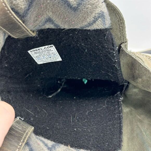 Sorel Joan Of Arctic Knit II Snow Boots Green Brown Taupe Size 10.5 Waterproof - Picture 13 of 14